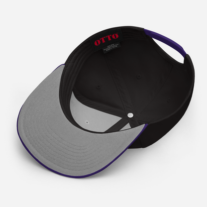 Legendary 24. Embroidered Snapback Hat, Purple/Black.