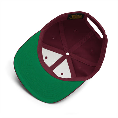 TWENTY23. #301. Embroidered Snapback Cap, Maroon. - GRAFOTURE