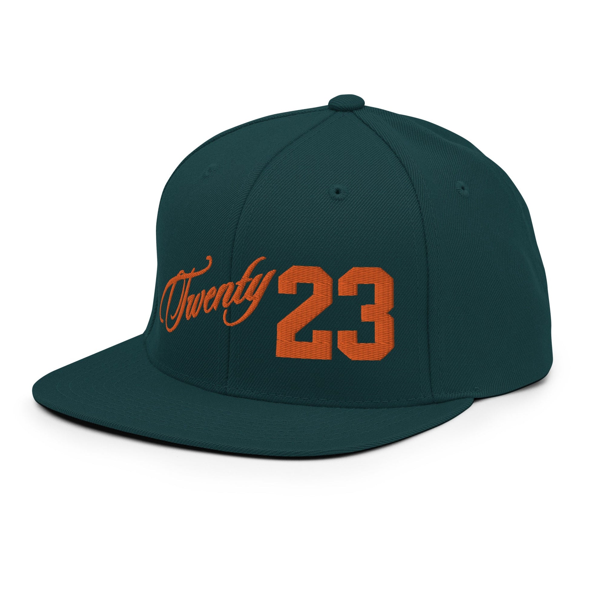 TWENTY23. #303. Embroidered Snapback Cap, Spruce Green. - GRAFOTURE